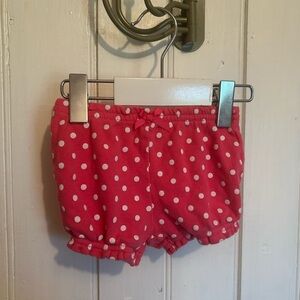 (3/$20) Carters 3m pink & white polka dot shorts
